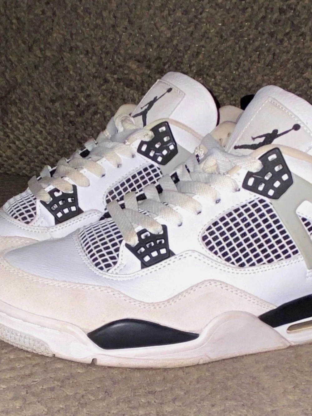 Jordan Men’s White and Black Retro Sneakers